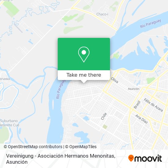 Vereinigung - Asociación Hermanos Menonitas map