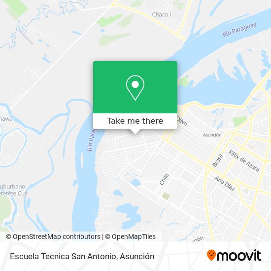 Mapa de Escuela Tecnica San Antonio