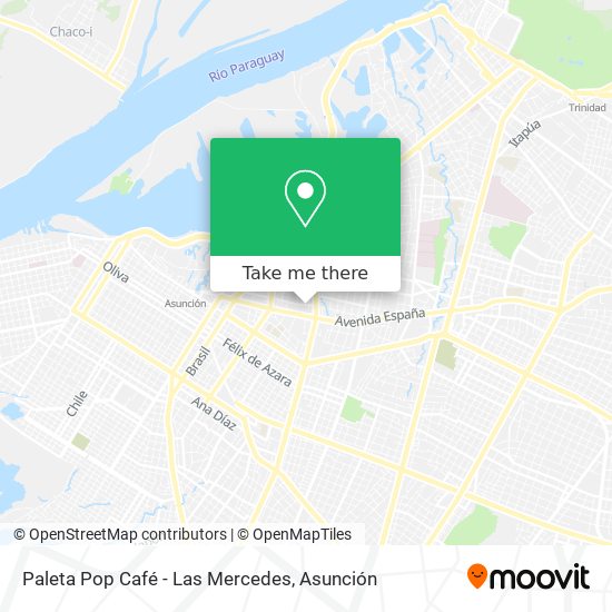 Paleta Pop Café - Las Mercedes map