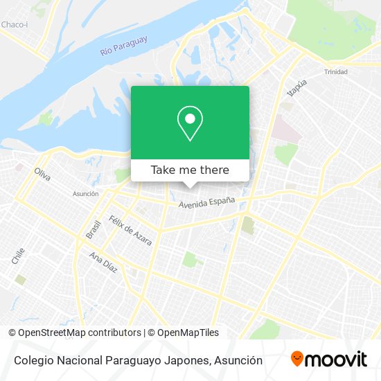 Mapa de Colegio Nacional Paraguayo Japones