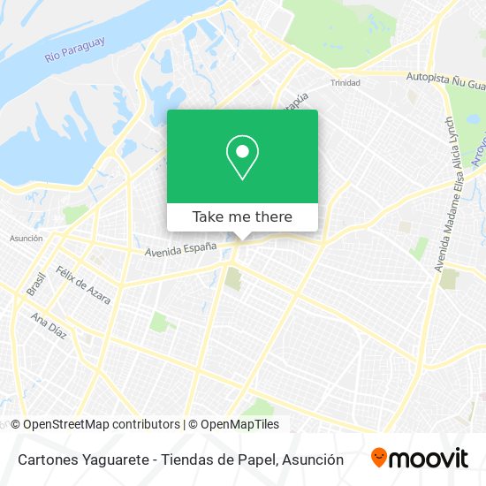 Cartones Yaguarete - Tiendas de Papel map