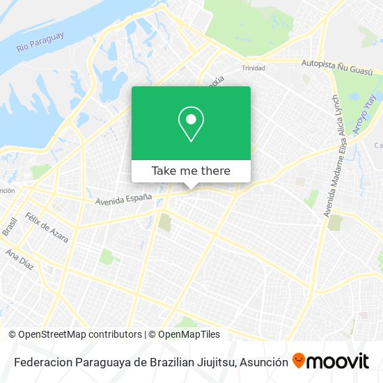 Mapa de Federacion Paraguaya de Brazilian Jiujitsu