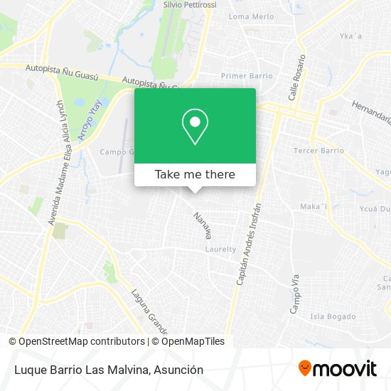 Luque Barrio Las Malvina map