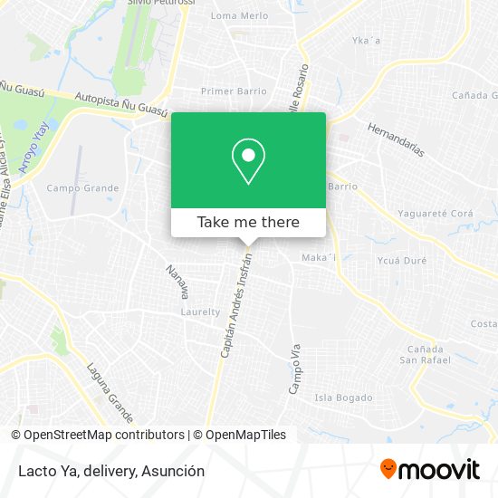 Lacto Ya, delivery map