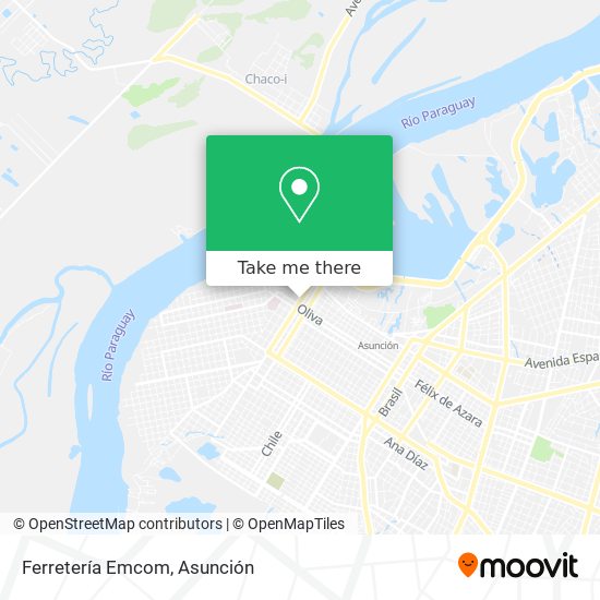 Mapa de Ferretería Emcom