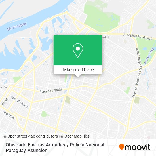 Obispado Fuerzas Armadas y Policía Nacional - Paraguay map