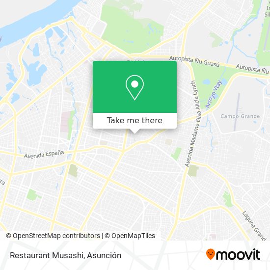 Restaurant Musashi map