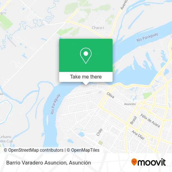 Barrio Varadero Asuncion map