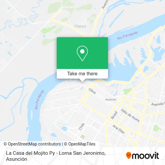La Casa del Mojito Py - Loma San Jeronimo map