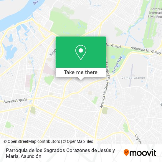 Parroquia de los Sagrados Corazones de Jesús y María map