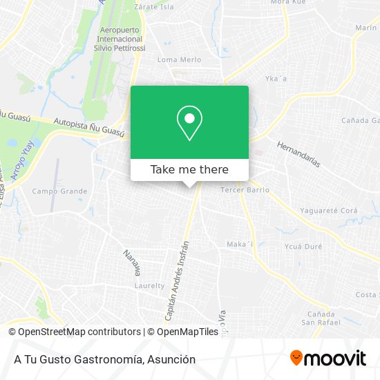 Mapa de A Tu Gusto Gastronomía