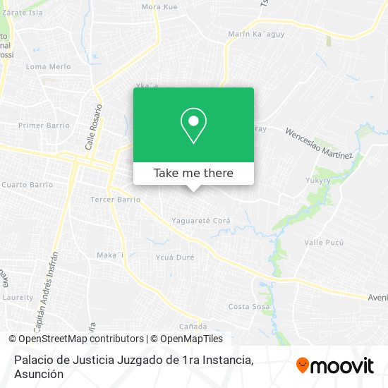 Mapa de Palacio de Justicia Juzgado de 1ra Instancia