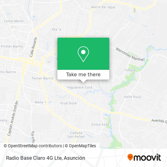 Mapa de Radio Base Claro 4G Lte