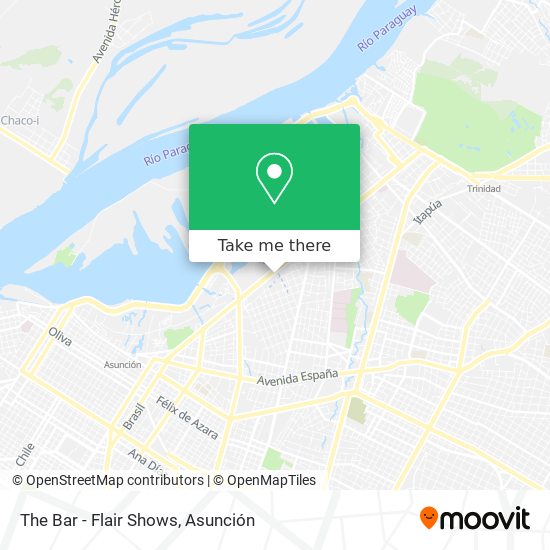 The Bar - Flair Shows map