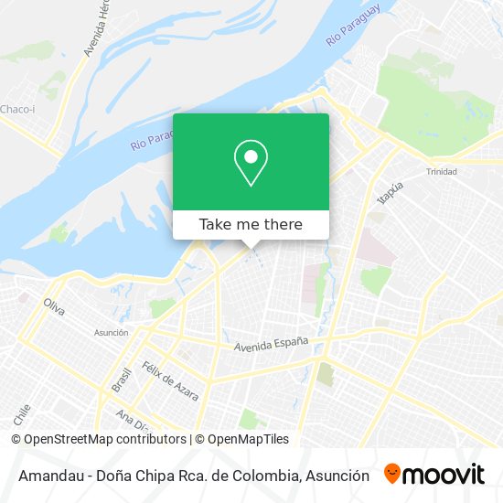 Amandau - Doña Chipa Rca. de Colombia map