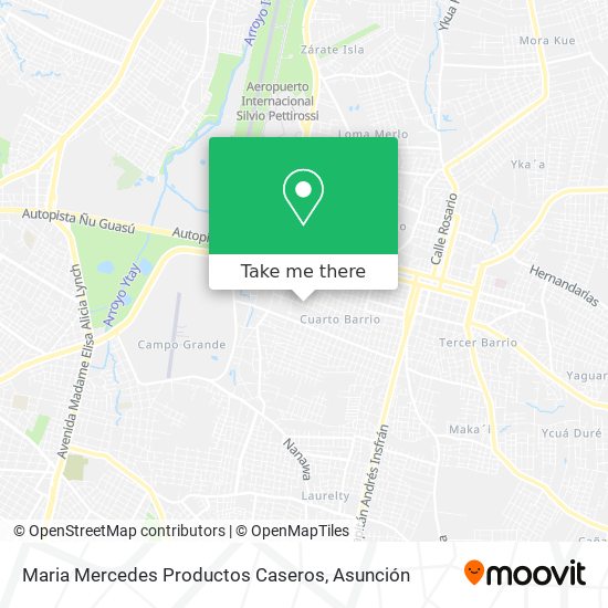 Mapa de Maria Mercedes Productos Caseros
