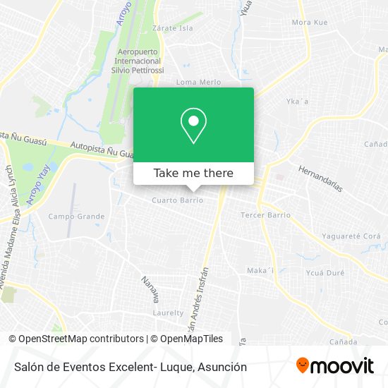 Mapa de Salón de Eventos Excelent- Luque