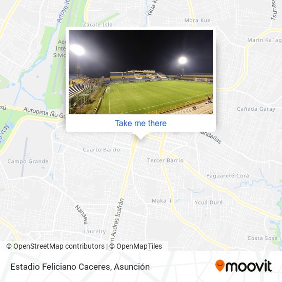 Estadio Feliciano Caceres map