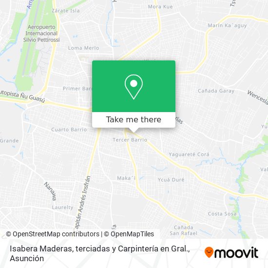 Isabera Maderas, terciadas y Carpintería en Gral. map