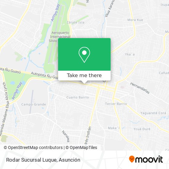 Mapa de Rodar Sucursal Luque