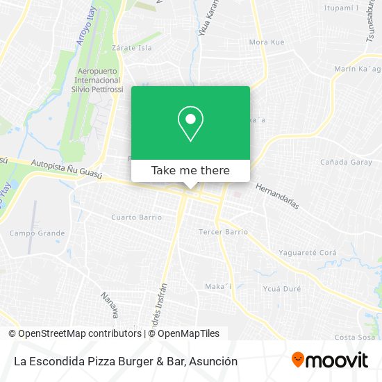 La Escondida Pizza Burger & Bar map