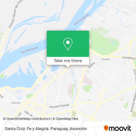Mapa de Santa Cruz. Fe y Alegría. Paraguay
