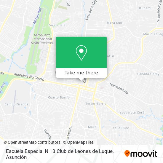 Mapa de Escuela Especial N 13 Club de Leones de Luque
