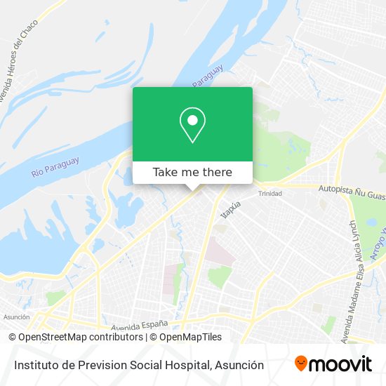 Instituto de Prevision Social Hospital map