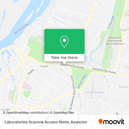 Laboratorios Scavone Acceso Norte map