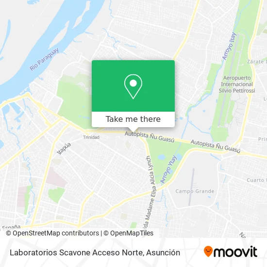 Mapa de Laboratorios Scavone Acceso Norte