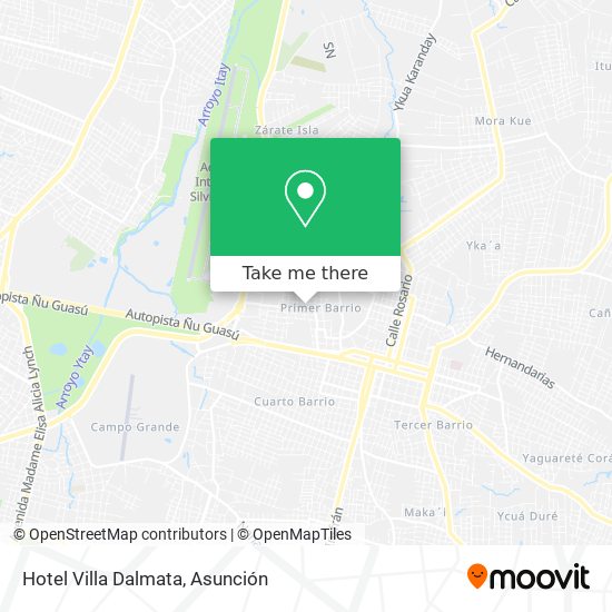 Mapa de Hotel Villa Dalmata