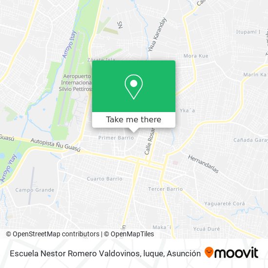 Escuela Nestor Romero Valdovinos, luque map