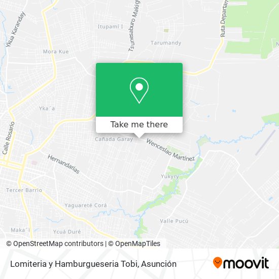 Mapa de Lomiteria y Hamburgueseria Tobi