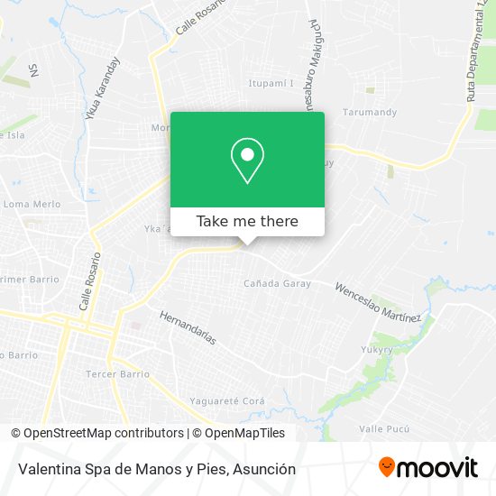 Valentina Spa de Manos y Pies map