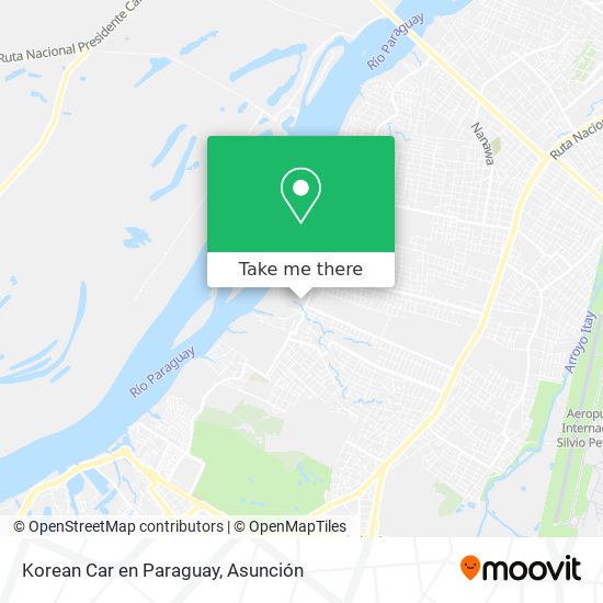 Korean Car en Paraguay map