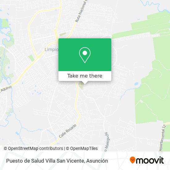 Mapa de Puesto de Salud Villa San Vicente