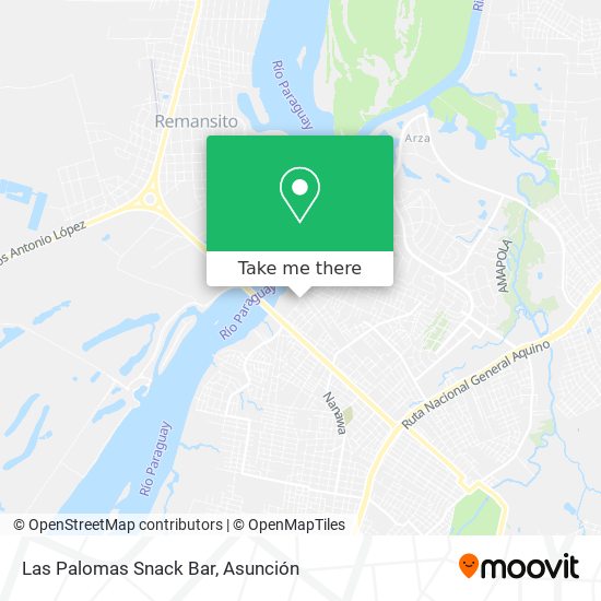 Las Palomas Snack Bar map