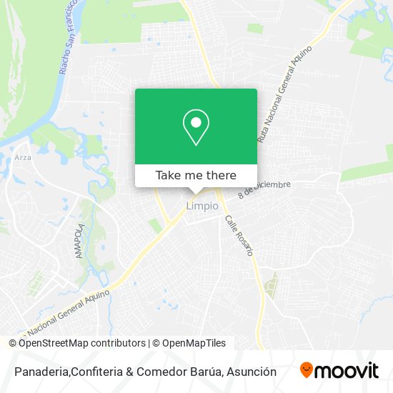 Mapa de Panaderia,Confiteria & Comedor Barúa