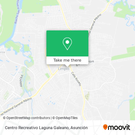 Mapa de Centro Recreativo Laguna Galeano