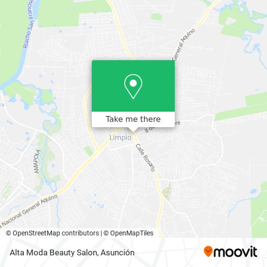 Mapa de Alta Moda Beauty Salon