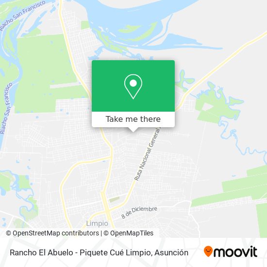 Rancho El Abuelo - Piquete Cué Limpio map