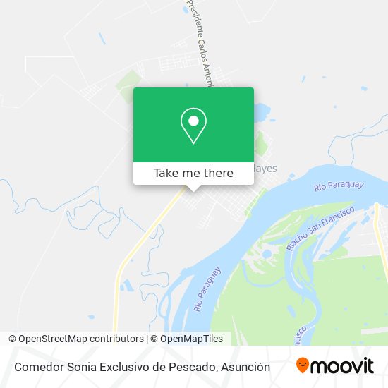Mapa de Comedor Sonia Exclusivo de Pescado