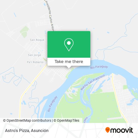 Astro's Pizza map