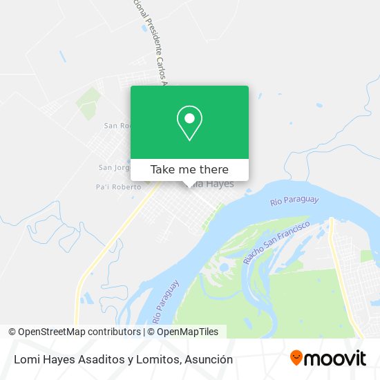 Lomi Hayes Asaditos y Lomitos map