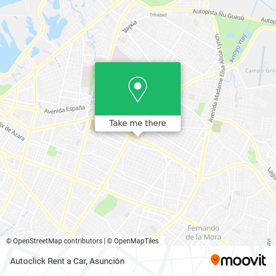 Autoclick Rent a Car map