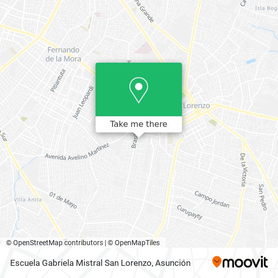 Escuela Gabriela Mistral San Lorenzo map