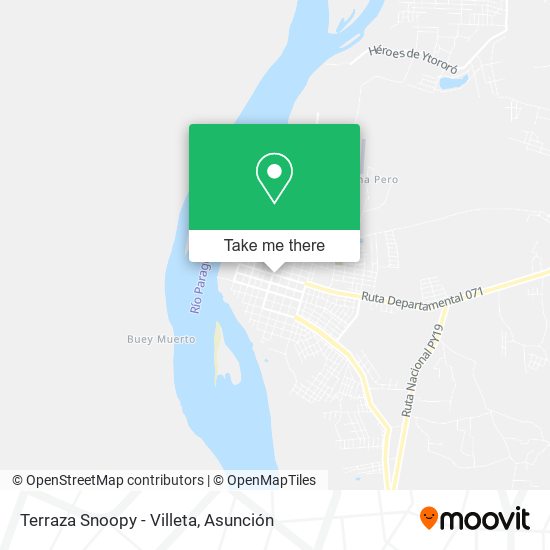 Terraza Snoopy - Villeta map