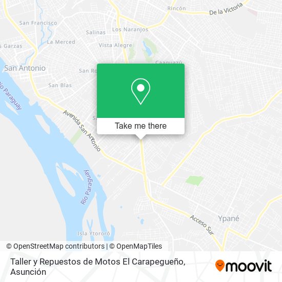 Taller y Repuestos de Motos El Carapegueño map