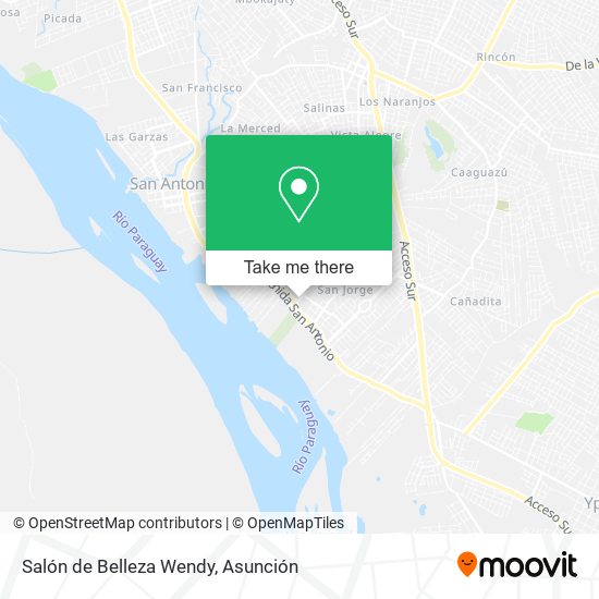 Mapa de Salón de Belleza Wendy