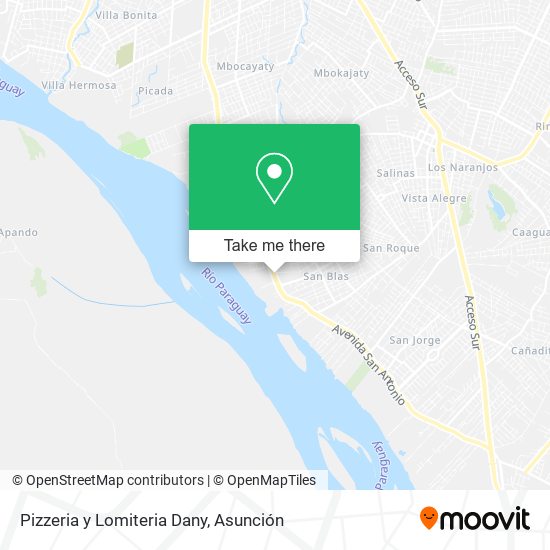Pizzeria y Lomiteria Dany map